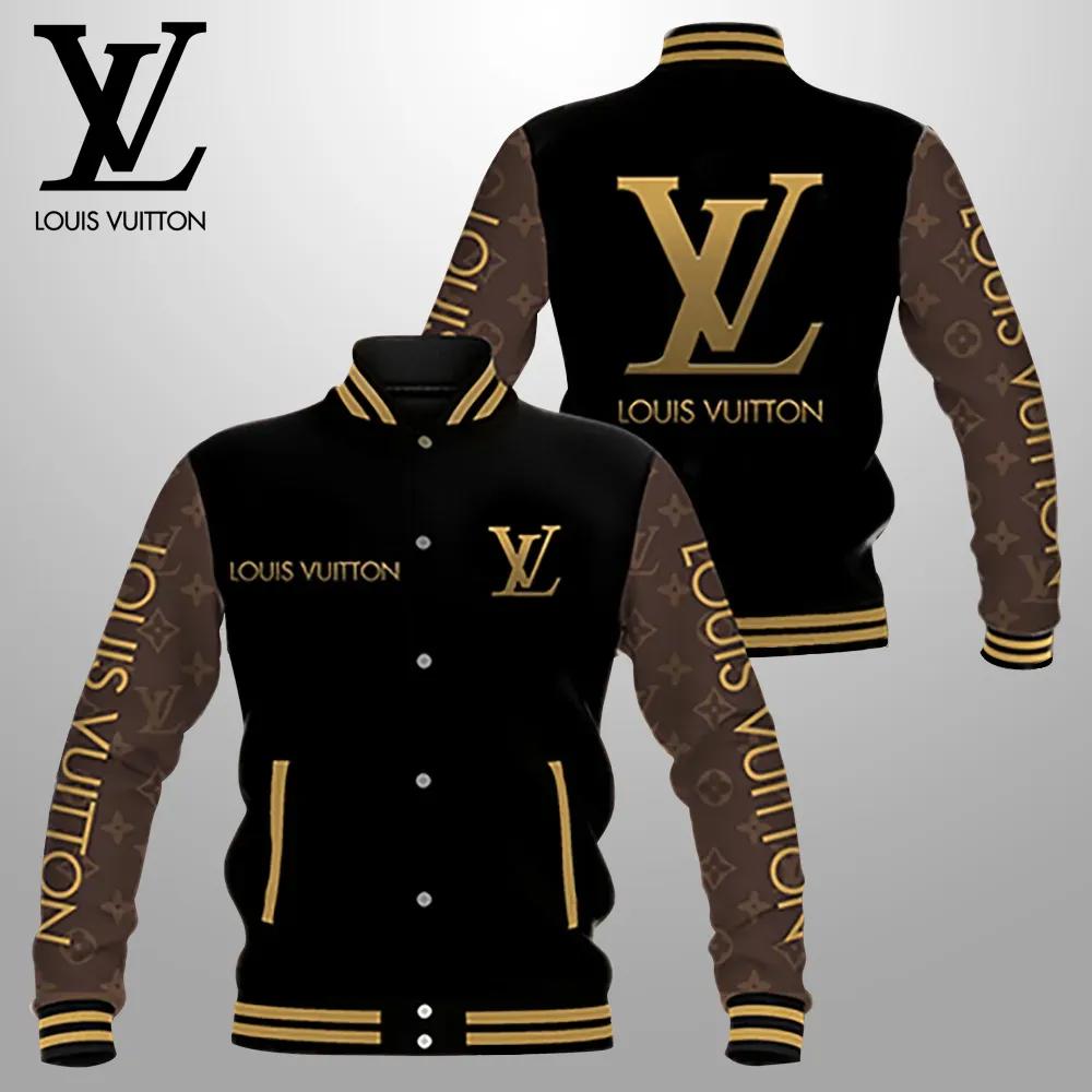 Louis Vuitton Iconic Black & Gold Monogram Varsity Jacket