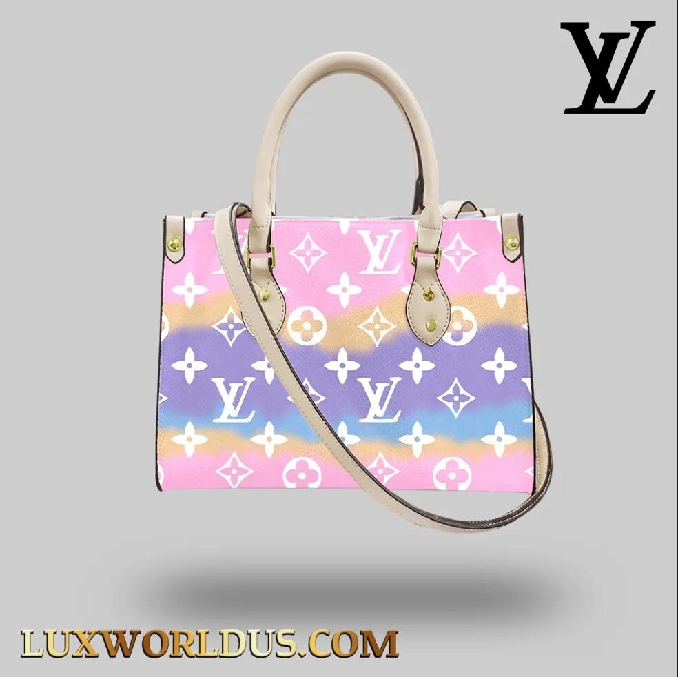 Louis Vuitton Iconic Handcrafted Limited Edition Tote Bag in Pastel Palette