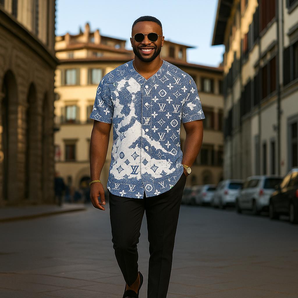 Louis Vuitton Iconic Monogram Baseball Jersey – Modern Urban Edgy