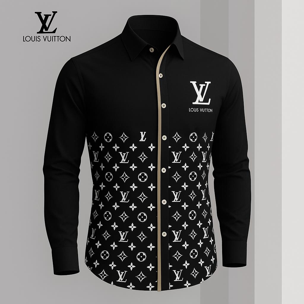 Louis Vuitton Iconic Monogram Black Long Sleeves Shirt