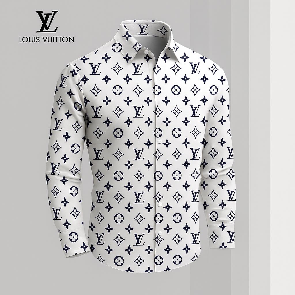 Louis Vuitton Iconic Monogram Print Long Sleeves Shirt