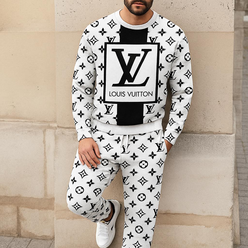 Louis Vuitton Iconic Monogram Sweater And Pants Set - Chic and Statement Luxury Ensemble