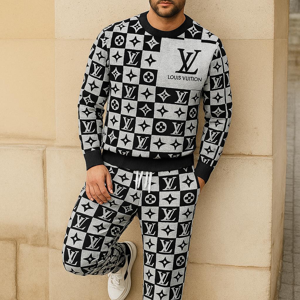 Louis Vuitton Iconic Monogram Sweater And Pants Set - Modern Luxury