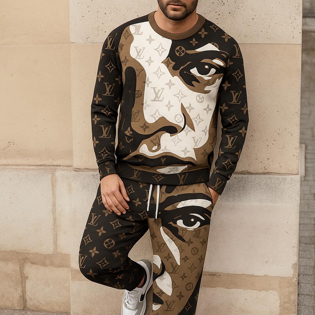 Louis Vuitton Iconic Monogram Sweater And Pants Set - Modern Luxury Edition