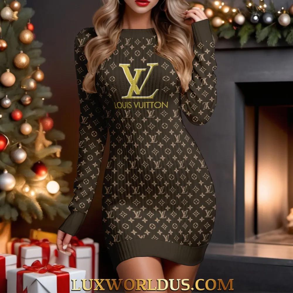 Louis Vuitton Luxe Monogram Sweater Dress