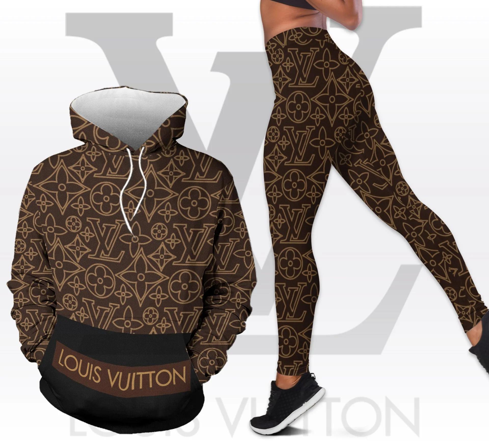 Louis Vuitton Luxe Statement Hoodie & Leggings Ensemble