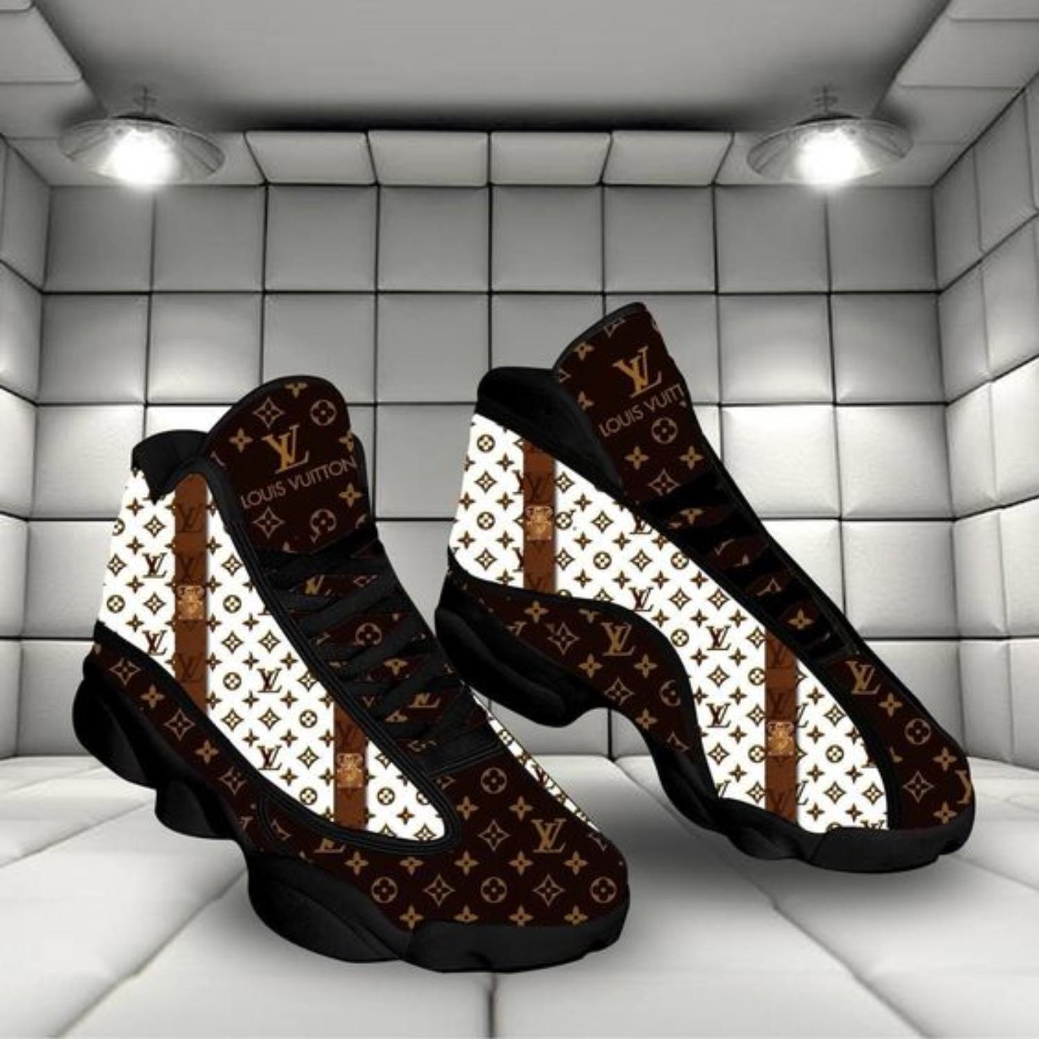 Louis Vuitton Luxury Monogram Jordan 13 Sneaker High-Top Boots