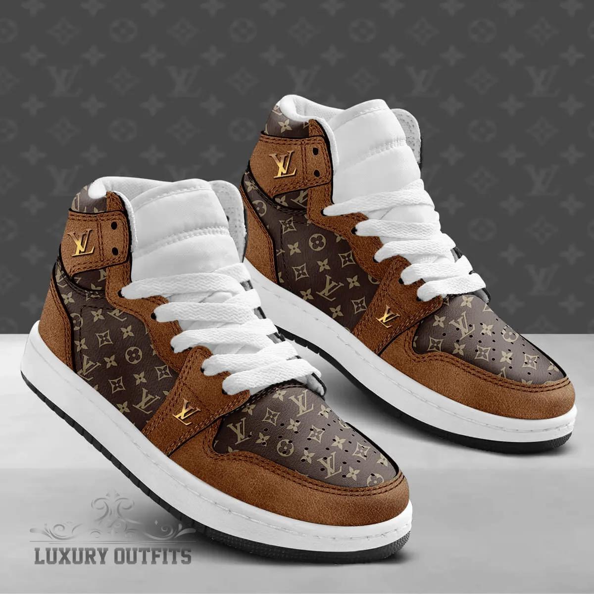 Louis Vuitton Monogram Air Jordan 1 High Top Sneakers