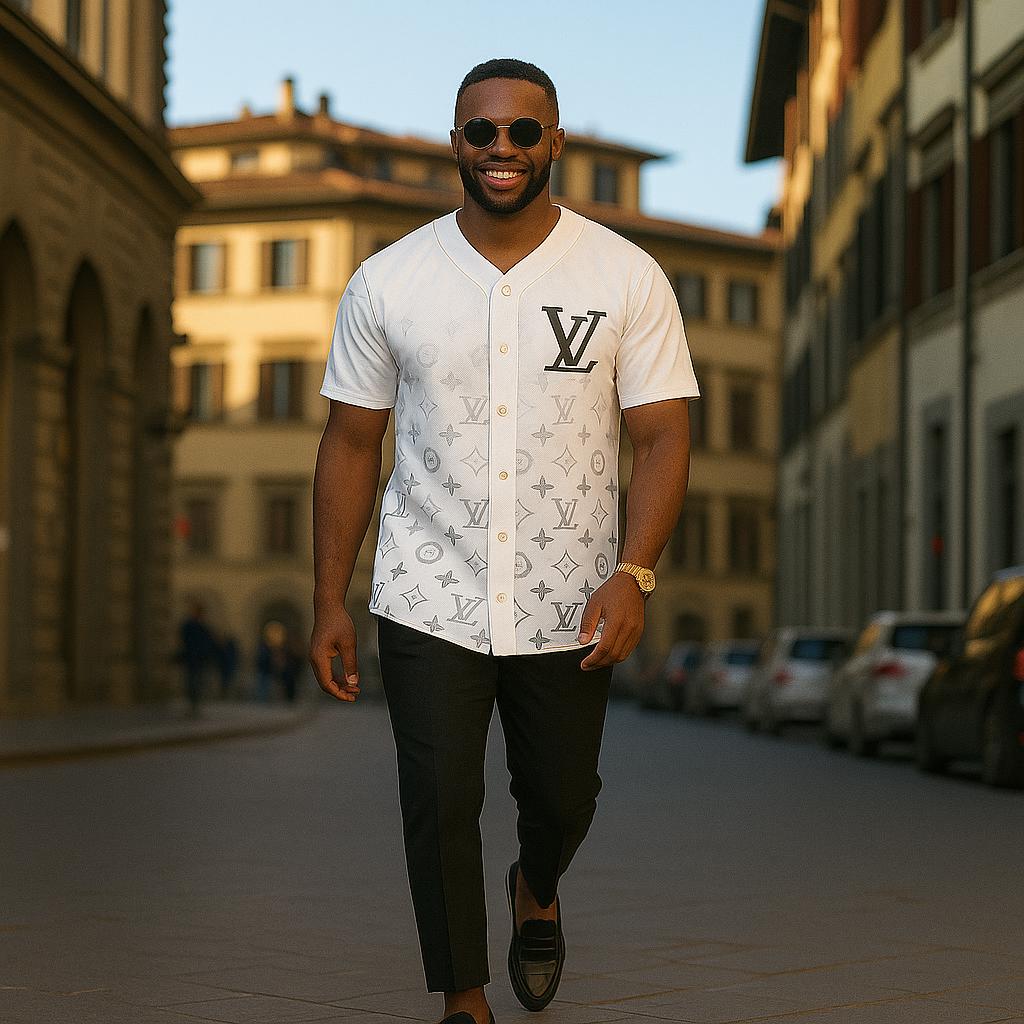 Louis Vuitton Monogram Baseball Jersey – Chic & Luxury Edition