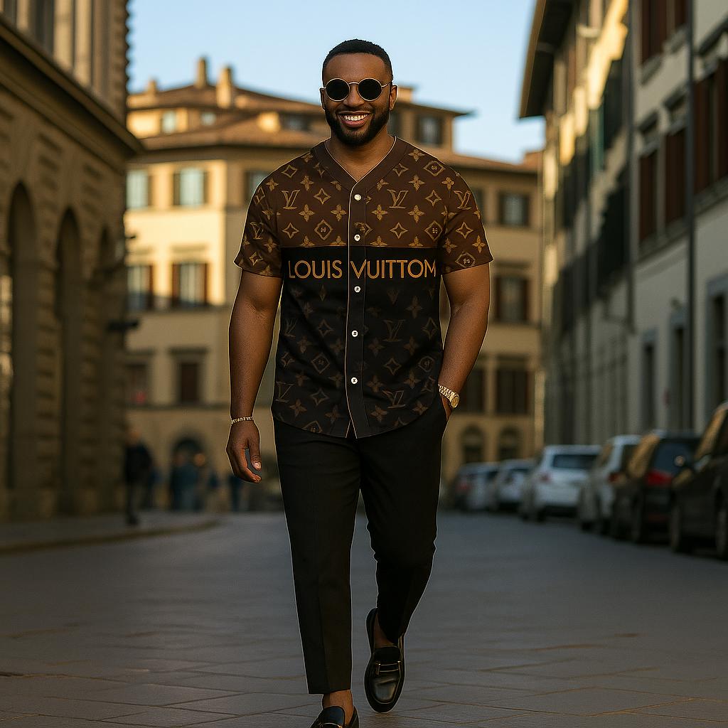 Louis Vuitton Monogram Baseball Jersey Modern Bold Statement