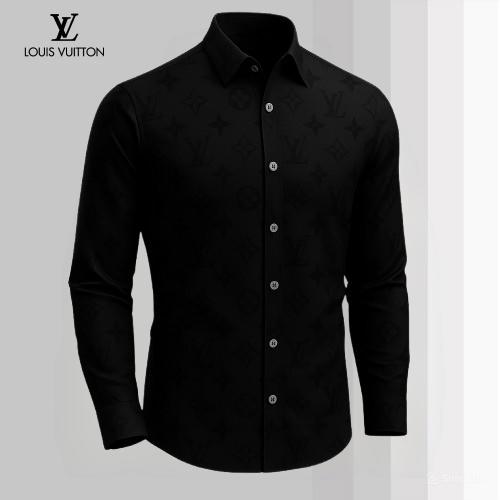 Louis Vuitton Monogram Black Long Sleeves Shirt