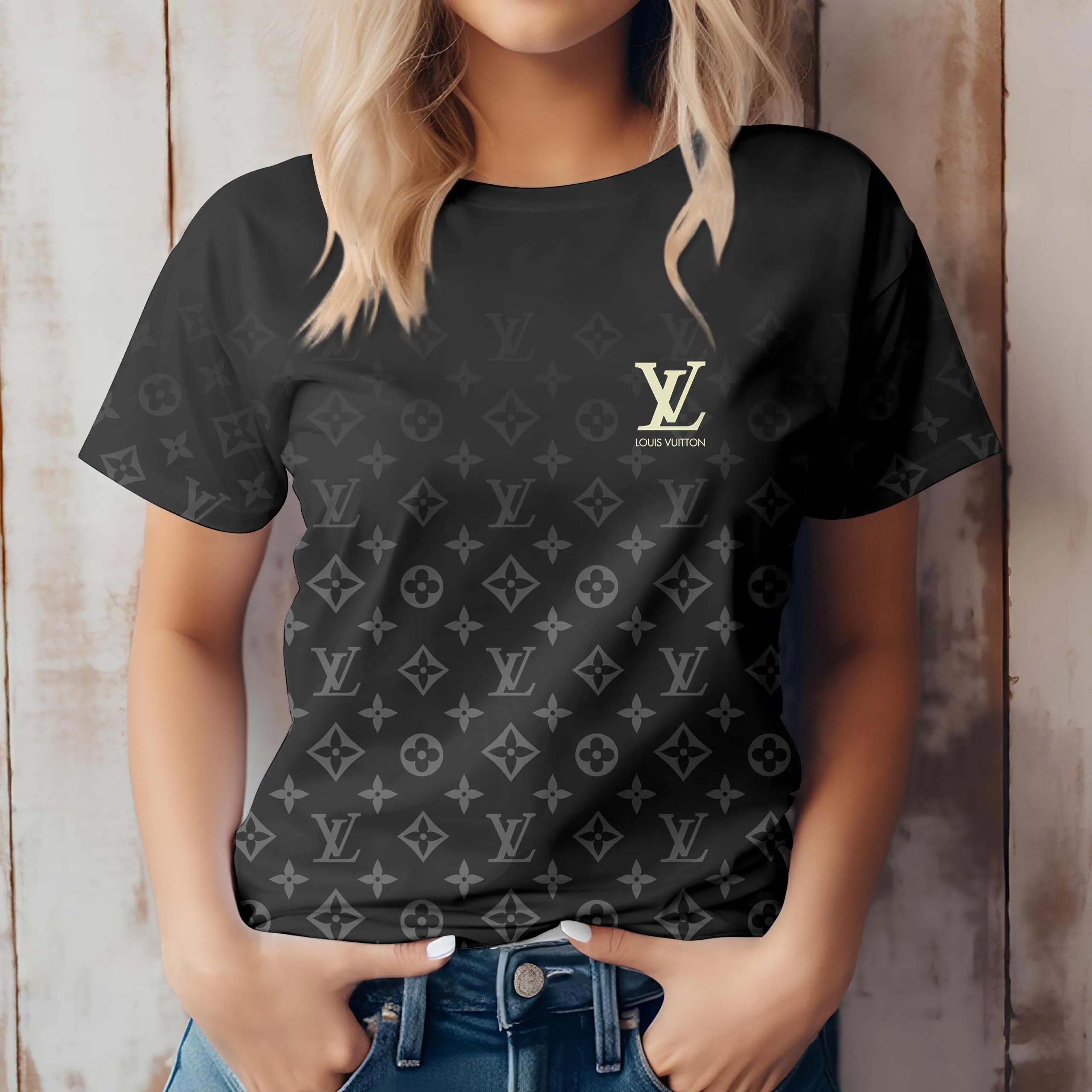 Louis Vuitton Monogram Black Tee