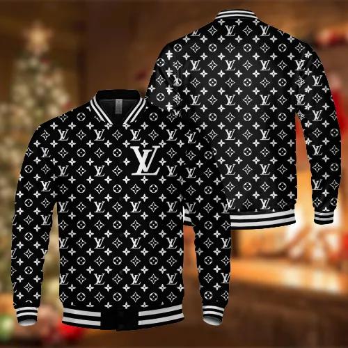 Louis Vuitton Monogram Black & White Varsity Jacket