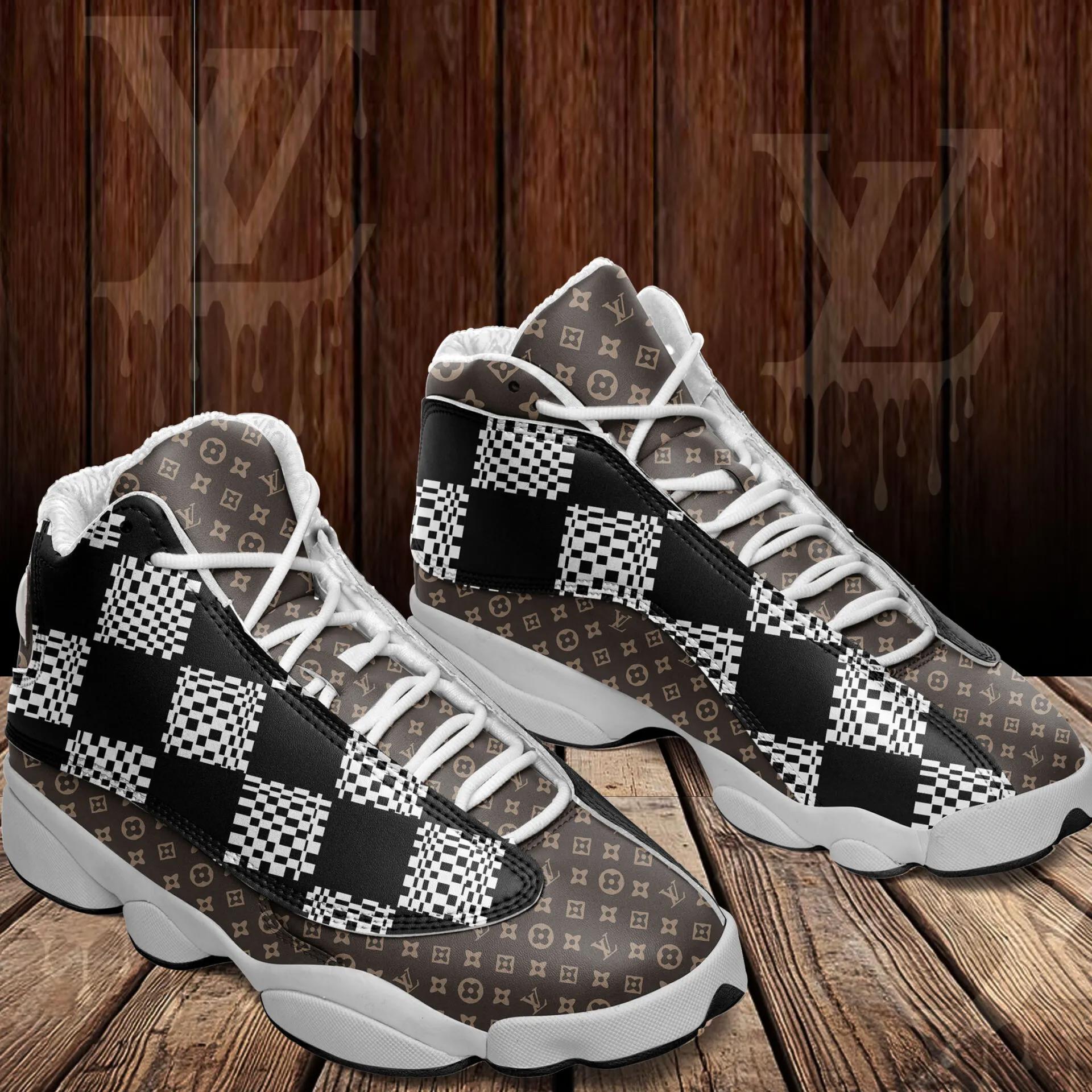 Louis Vuitton Monogram Checkered Jordan 13 Sneaker - Luxury Edition