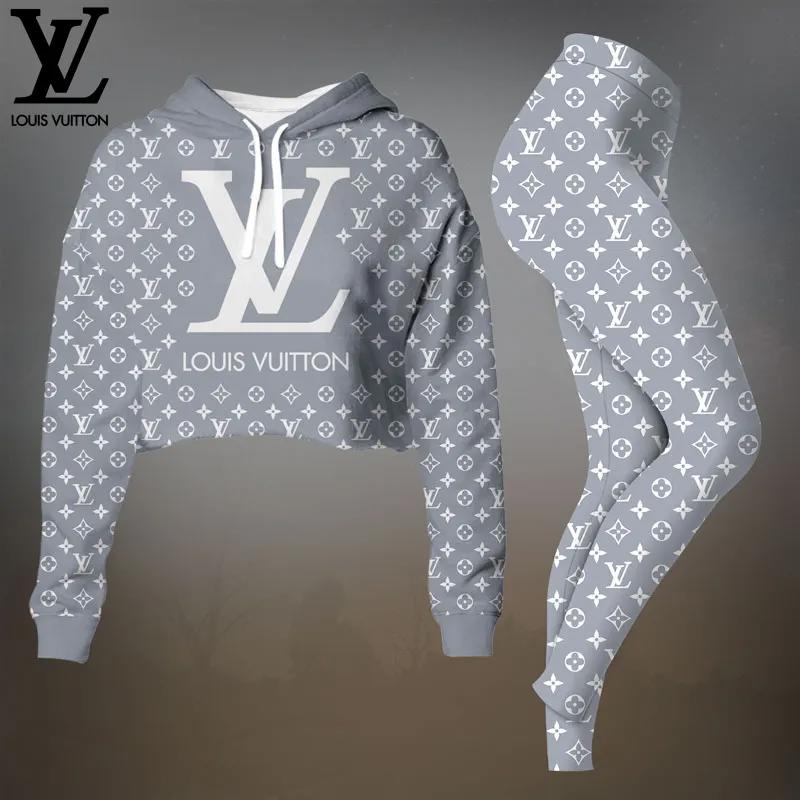 Louis Vuitton Monogram Crop-Top T-Shirt and Leggings Set - Luxury Streetwear