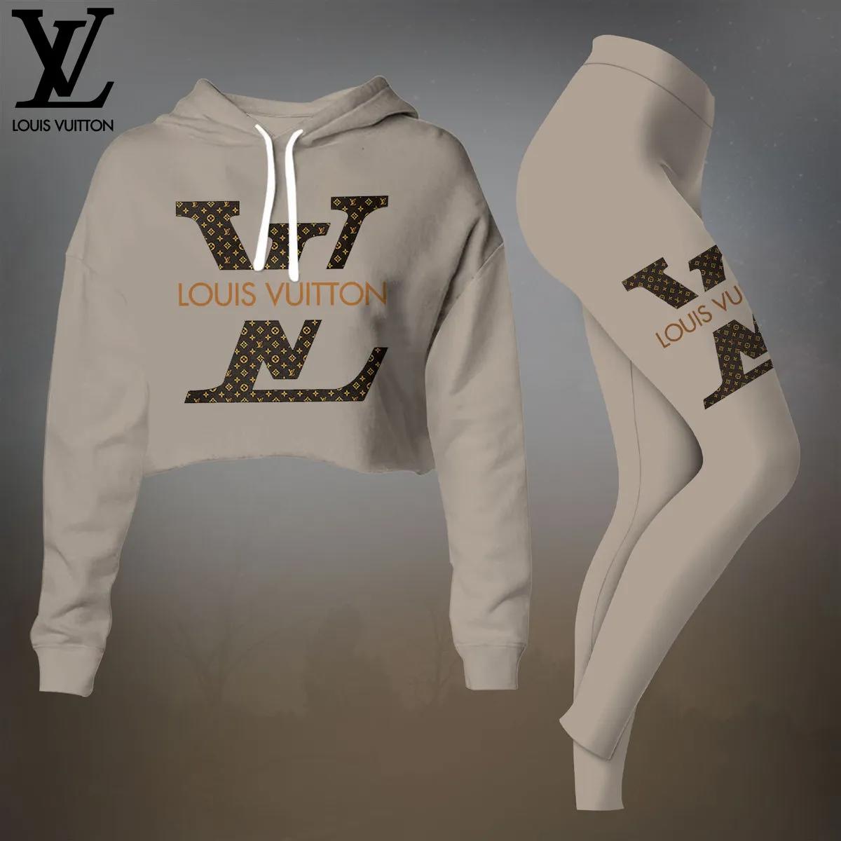 Louis Vuitton Monogram Crop-Top T-Shirt and Leggings Set - Modern Luxury