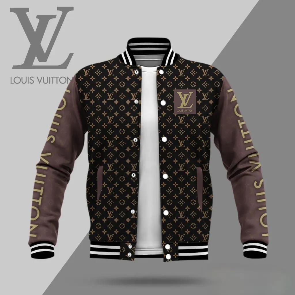 Louis Vuitton Monogram Embossed Varsity Jacket Brown