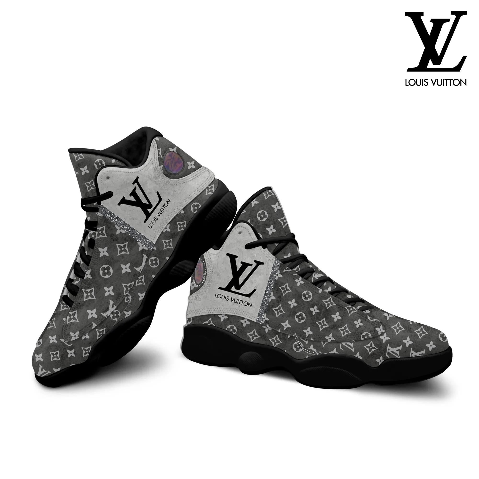 Louis Vuitton Monogram Grey Air Jordan 13 Sneaker