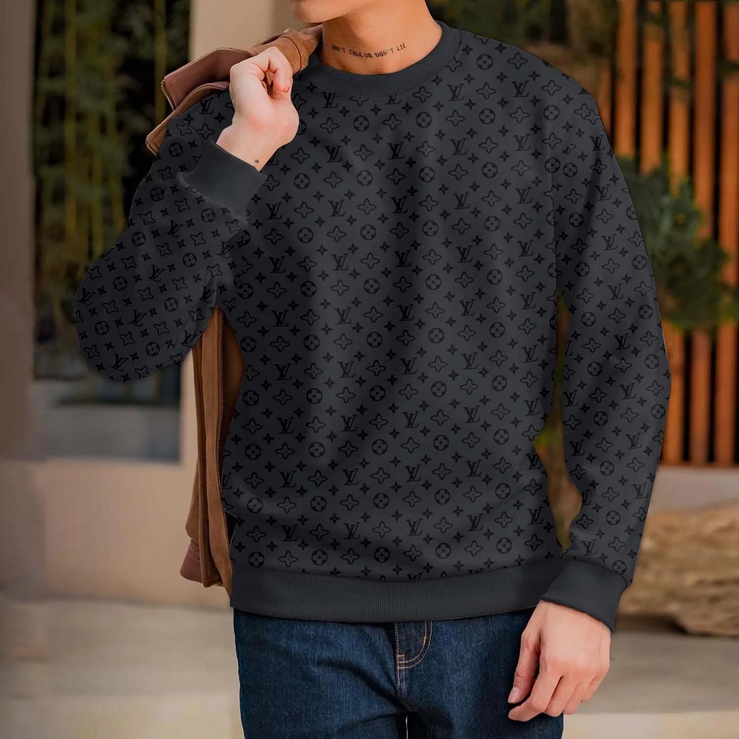 Louis Vuitton Monogram Grey Statement Sweater
