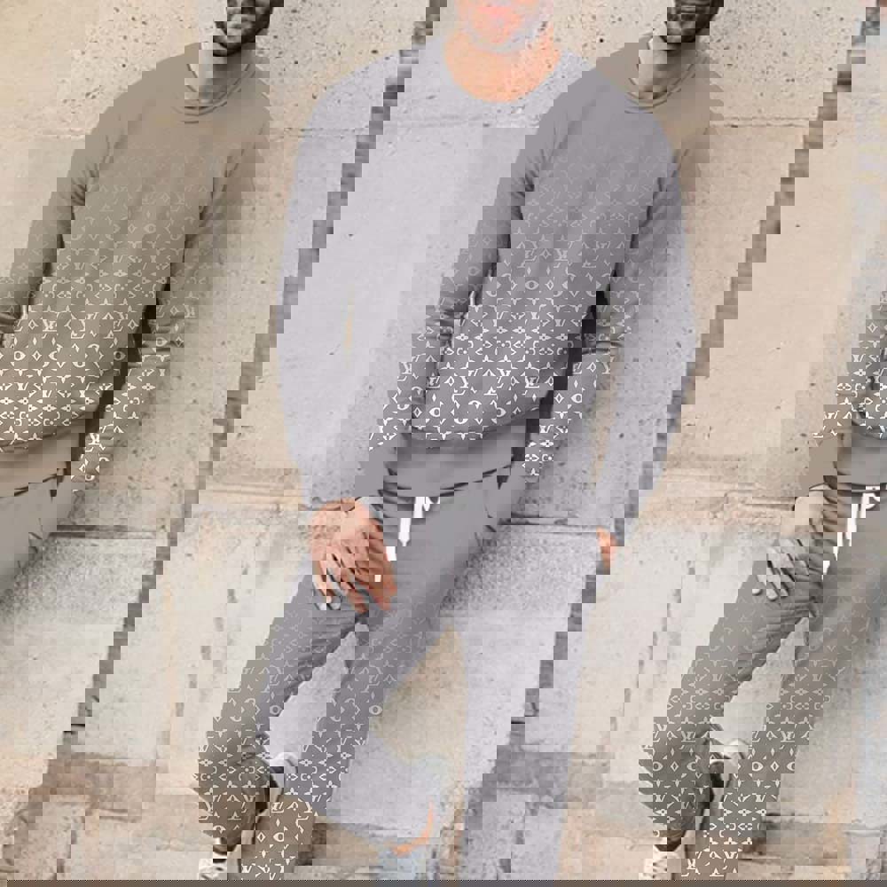 Louis Vuitton Monogram Grey Sweater And Pants Set – Chic Loungewear