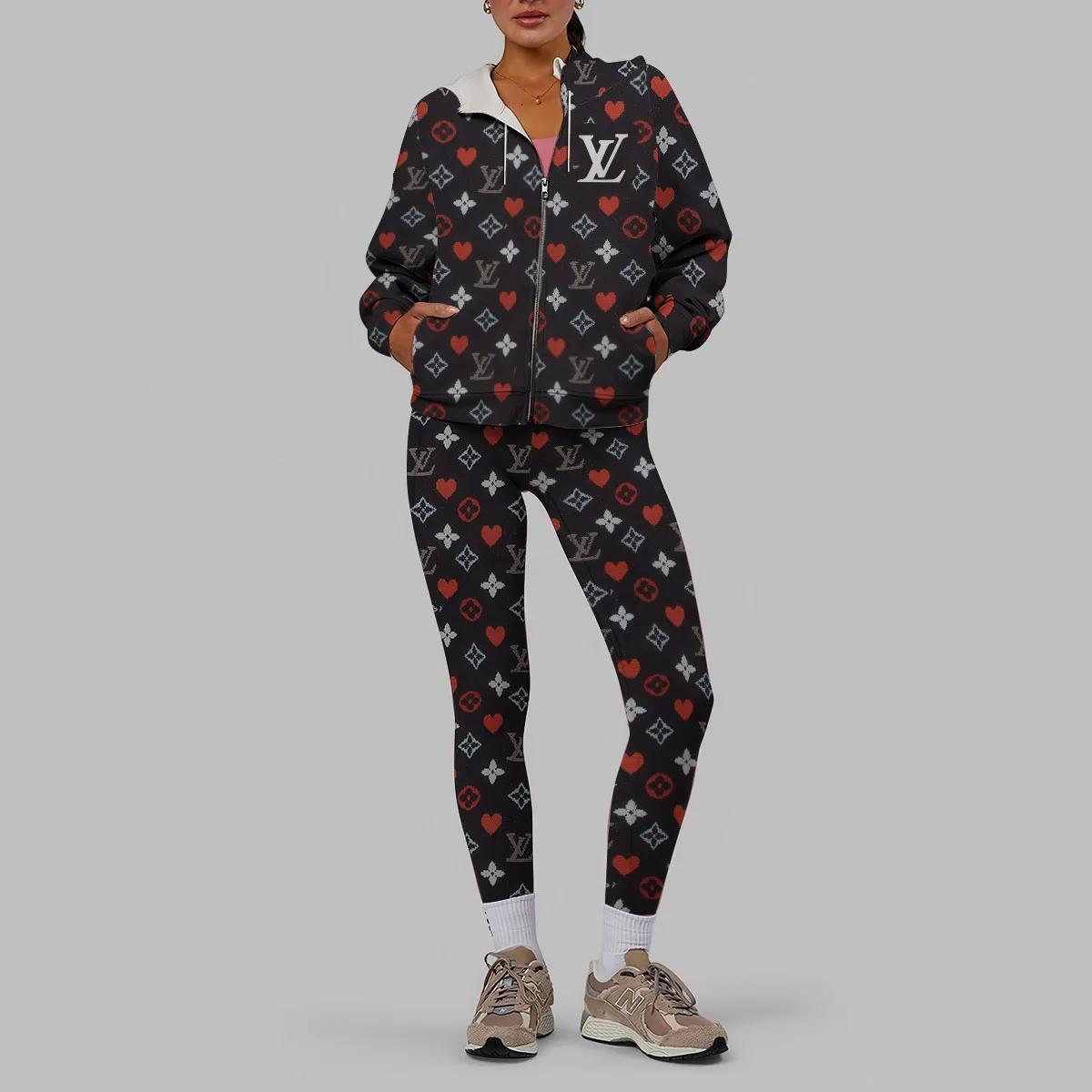 Louis Vuitton Monogram Hearts Jogger Set