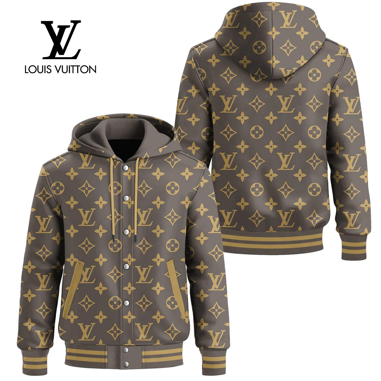 Louis Vuitton Monogram Hooded Baseball Jacket