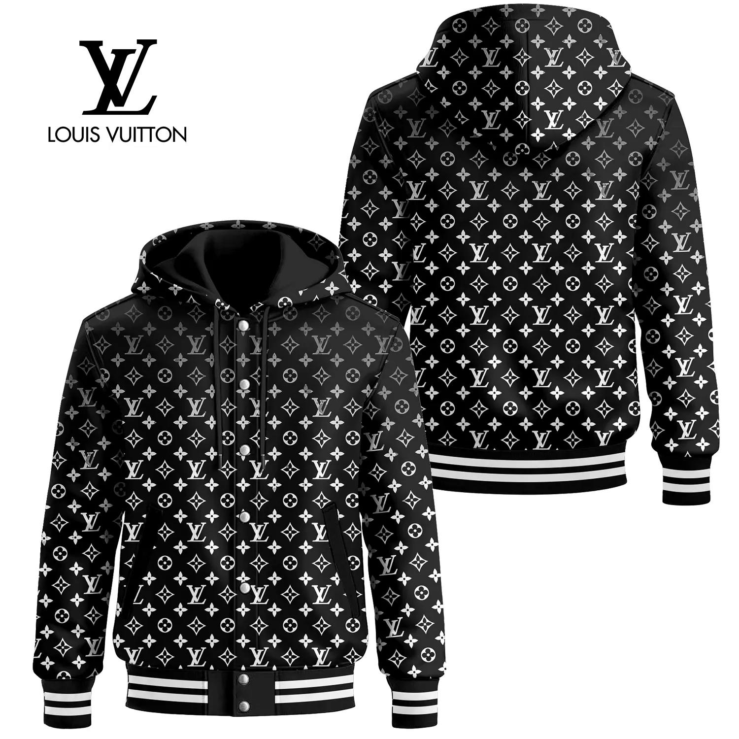 Louis Vuitton Monogram Hoodie Black & White Edition