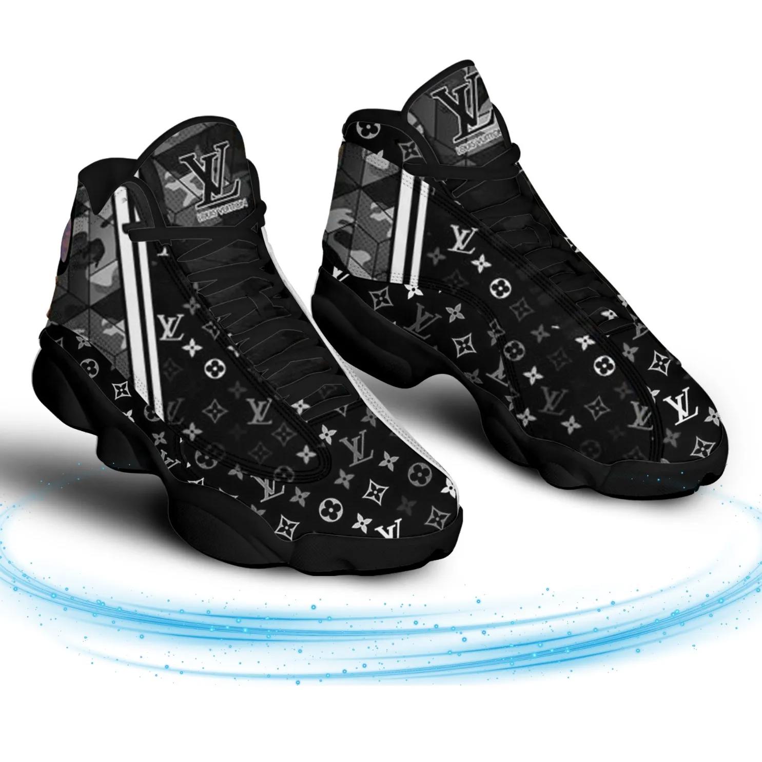 Louis Vuitton Monogram Jordan 13 Sneaker Black Edition High Top
