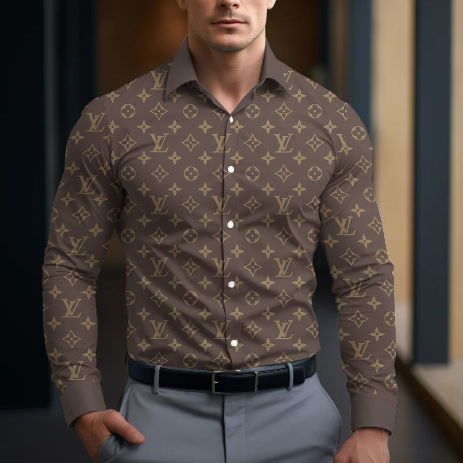 Louis Vuitton Monogram Luxe Long Sleeves Shirt