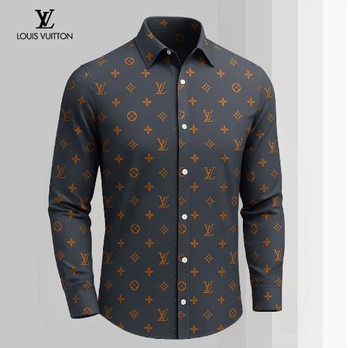 Louis Vuitton Monogram Patterned Black Long Sleeves Shirt