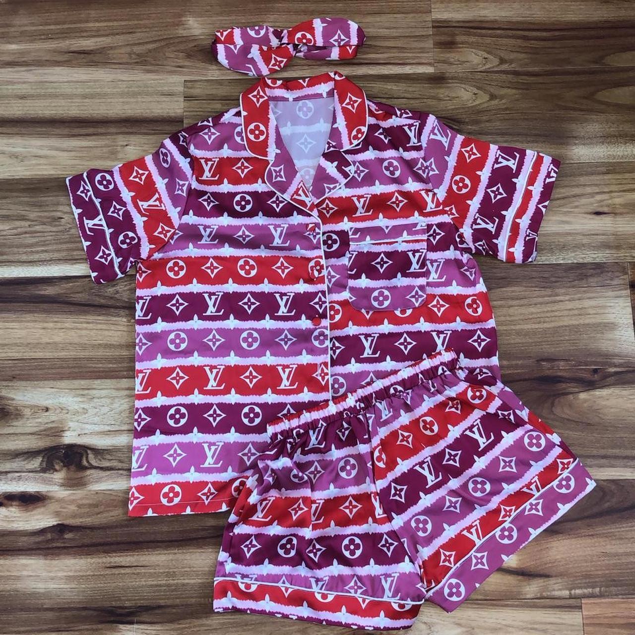 Louis Vuitton Monogram Red Gradient Beachwear Set