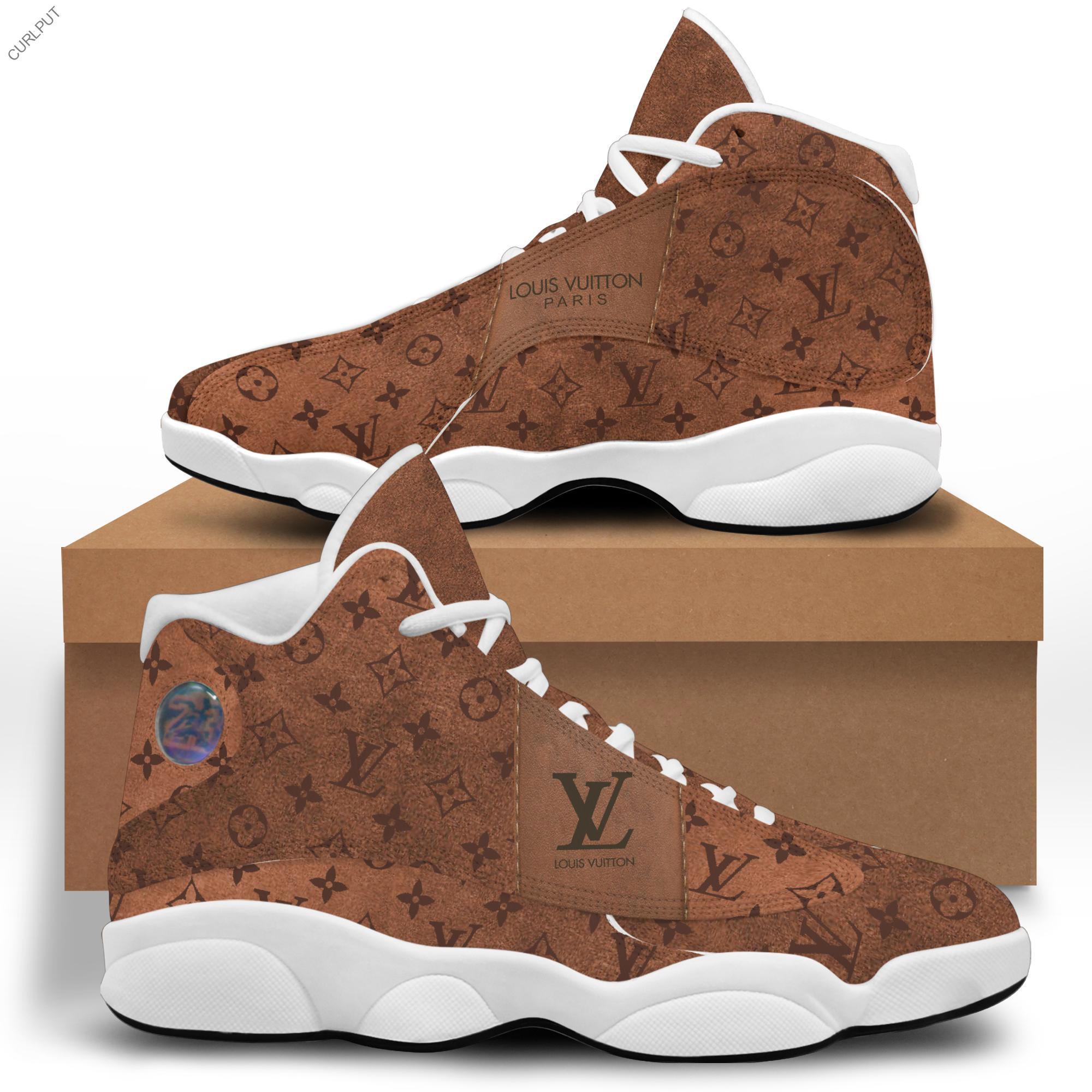 Louis Vuitton Monogram Suede Jordan 13 Sneaker - Chic and Luxurious High Top