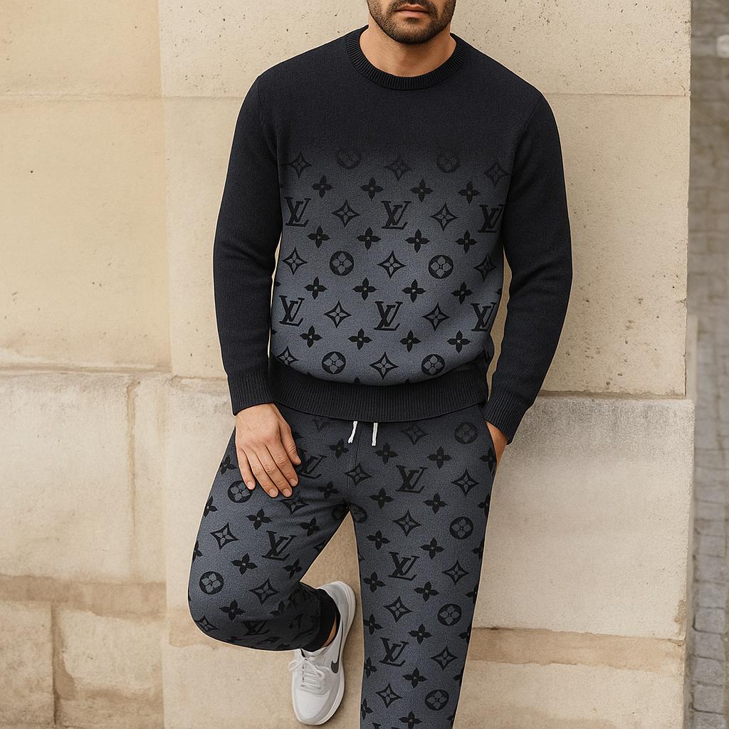 Louis Vuitton Monogram Sweater And Pants Set - Luxe Elegance