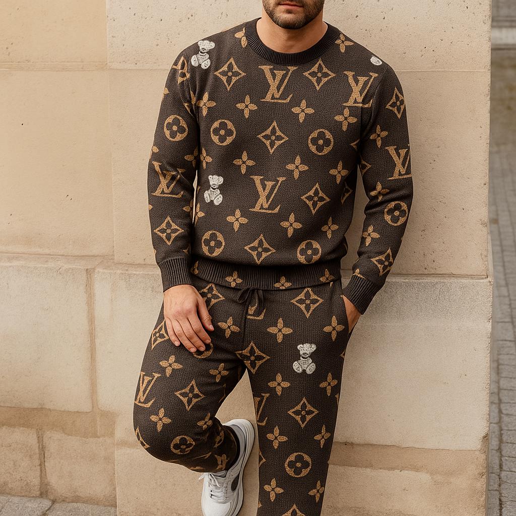 Louis Vuitton Monogram Sweater And Pants Set - Luxury Statement Piece