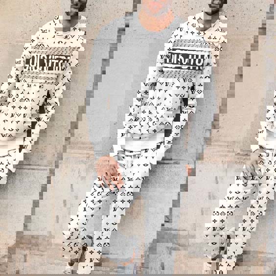 Louis Vuitton Monogram Sweater And Pants Set Chic Premium Style