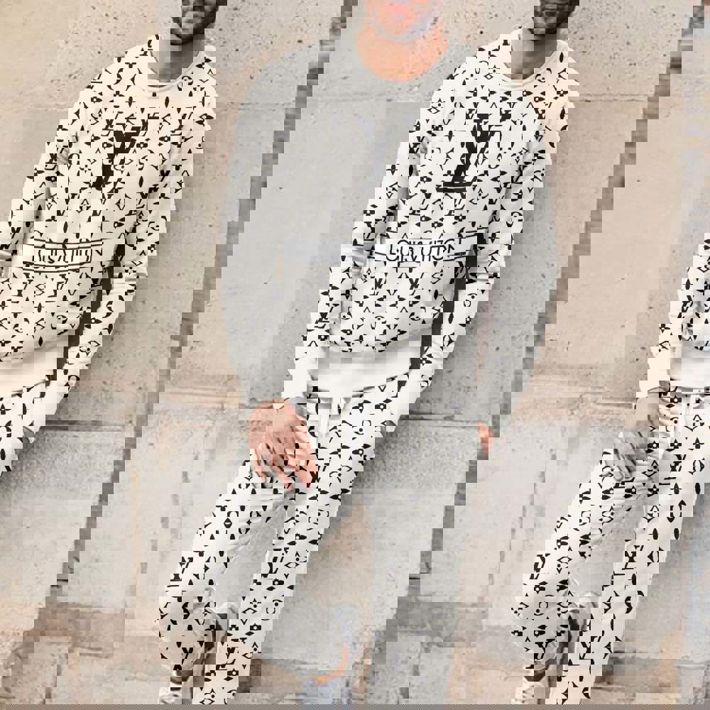 Louis Vuitton Monogram Sweater And Pants Set | Statement Luxury Elegance