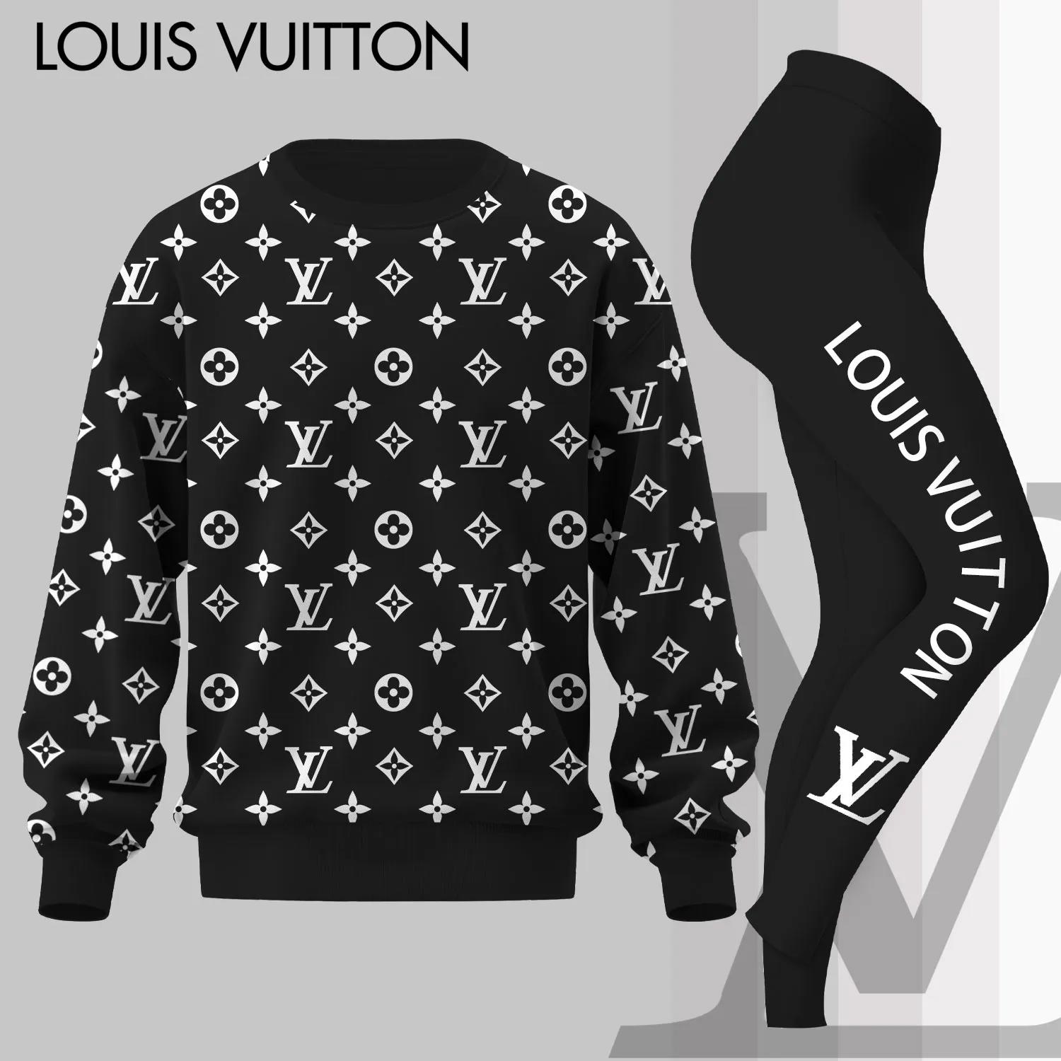 Louis Vuitton Monogram Sweatshirt & Leggings Set | Luxury Statement Piece
