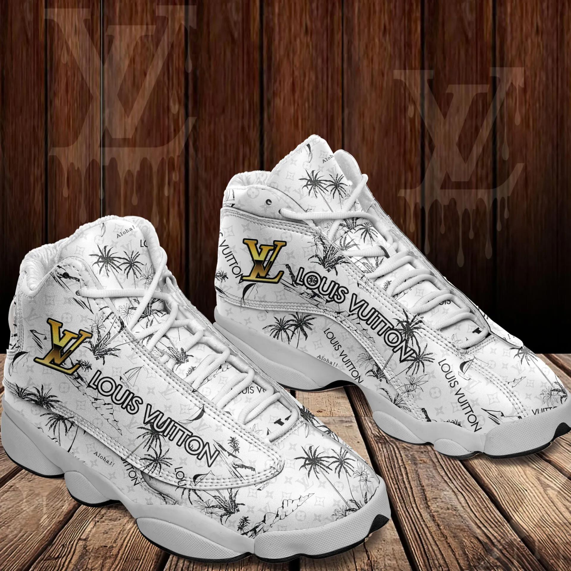 Louis Vuitton Palm Tree Print Jordan 13 Sneaker