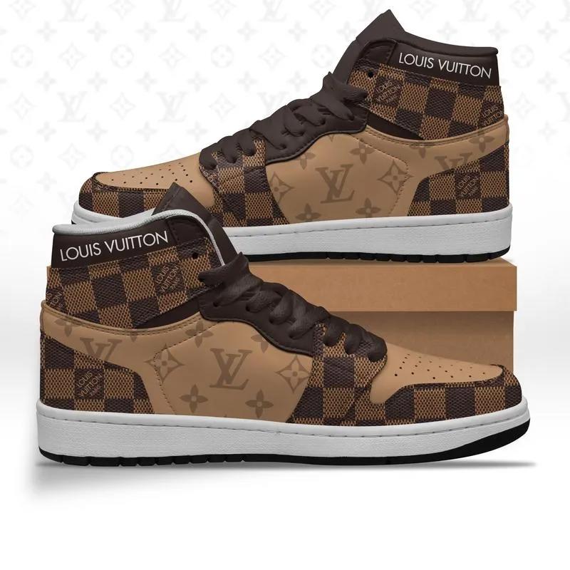 Louis Vuitton Premium Air Jordan 1 High Top Sneakers