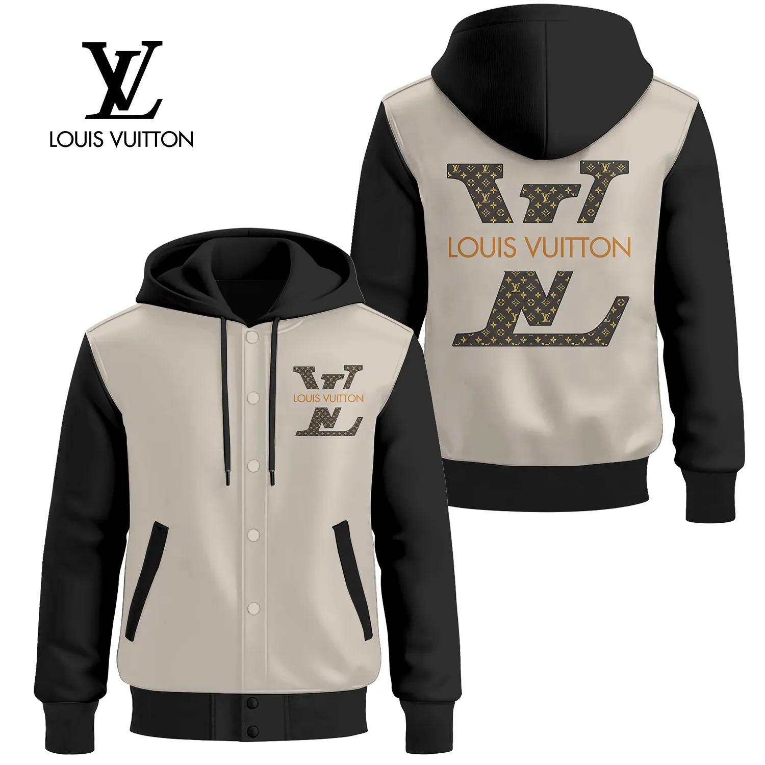 Louis Vuitton Premium Hooded Baseball Jacket | Luxury Statement Piece
