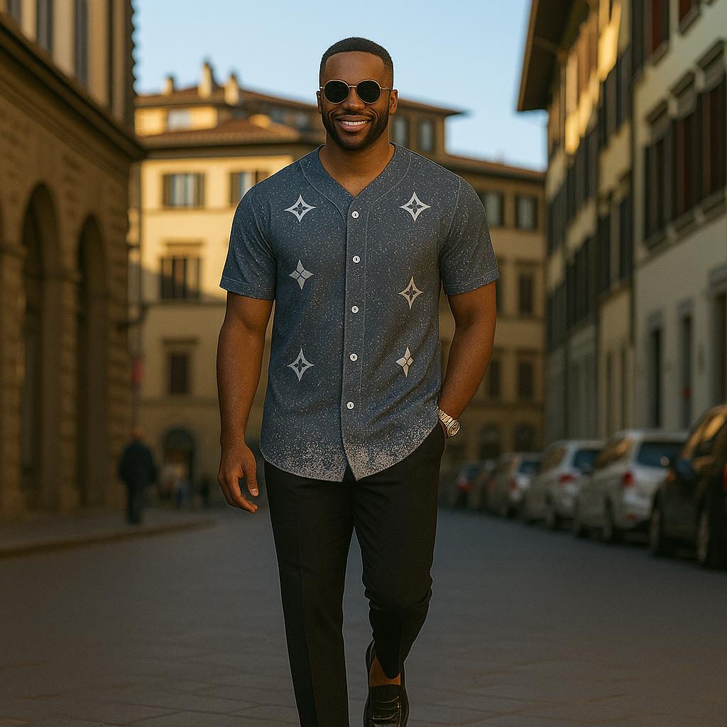 Louis Vuitton Stars Baseball Jersey in Midnight Blue