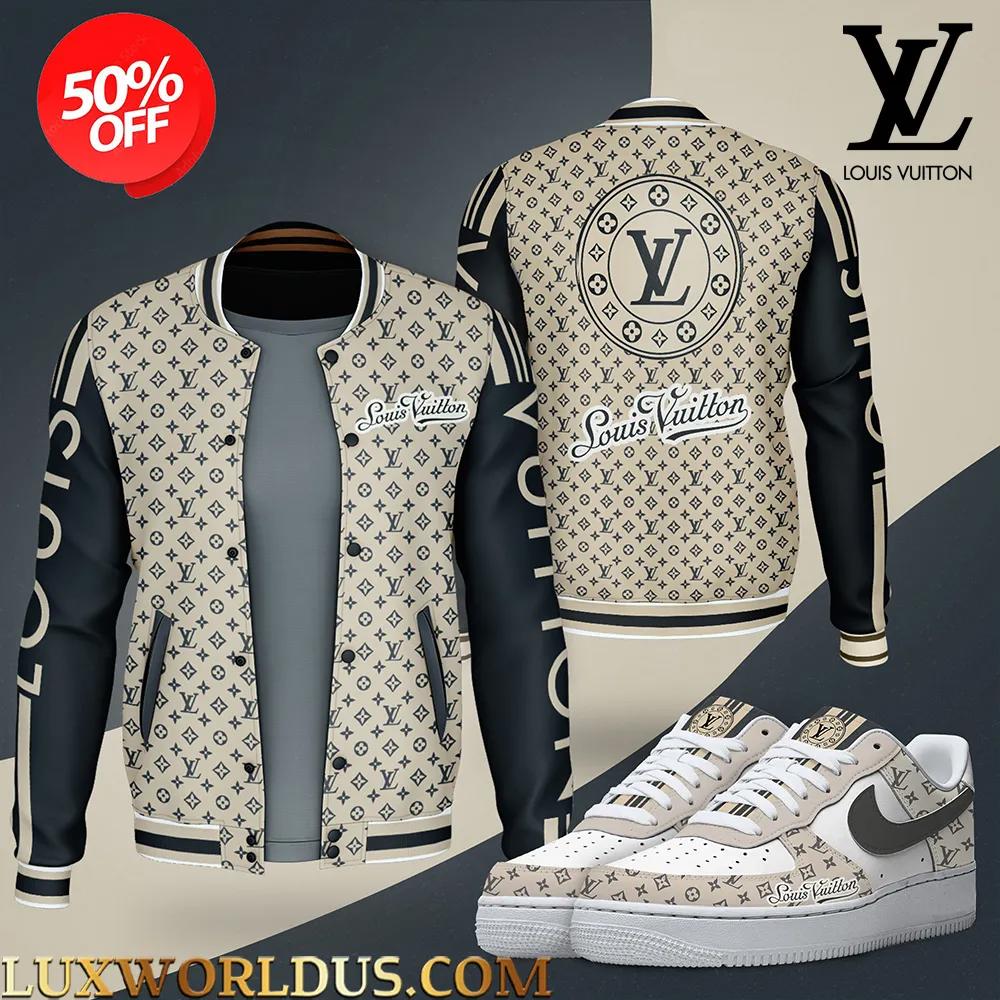 Louis Vuitton Statement Beige Monogram Baseball Jacket