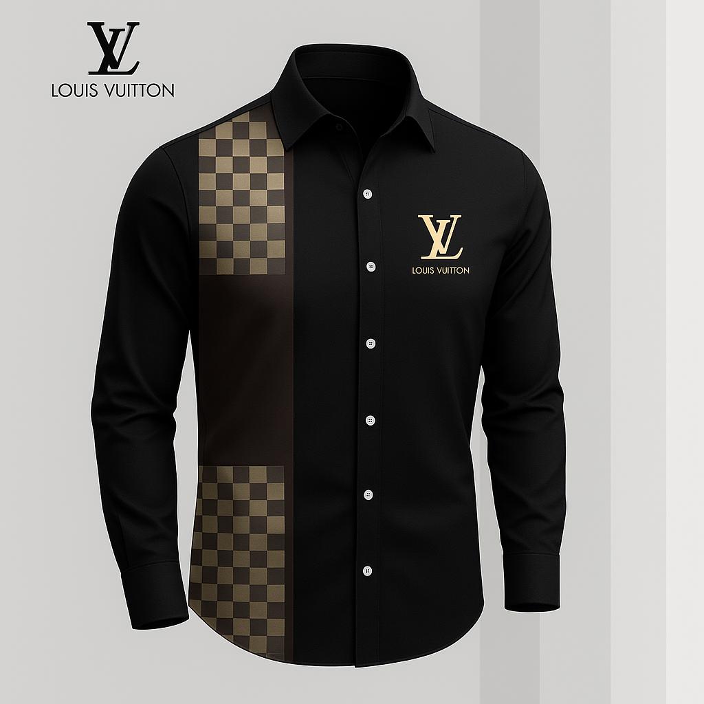 Louis Vuitton Statement Checkerboard Long Sleeves Shirt