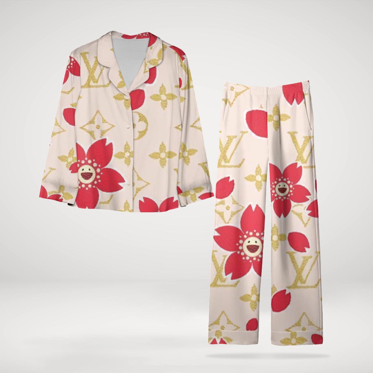 Louis Vuitton Statement Flower Print Pajama Set