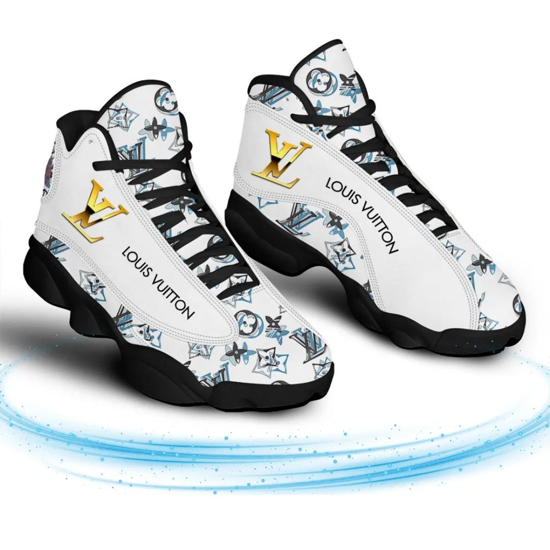 Louis Vuitton Statement Jordan 13 High Top Sneaker