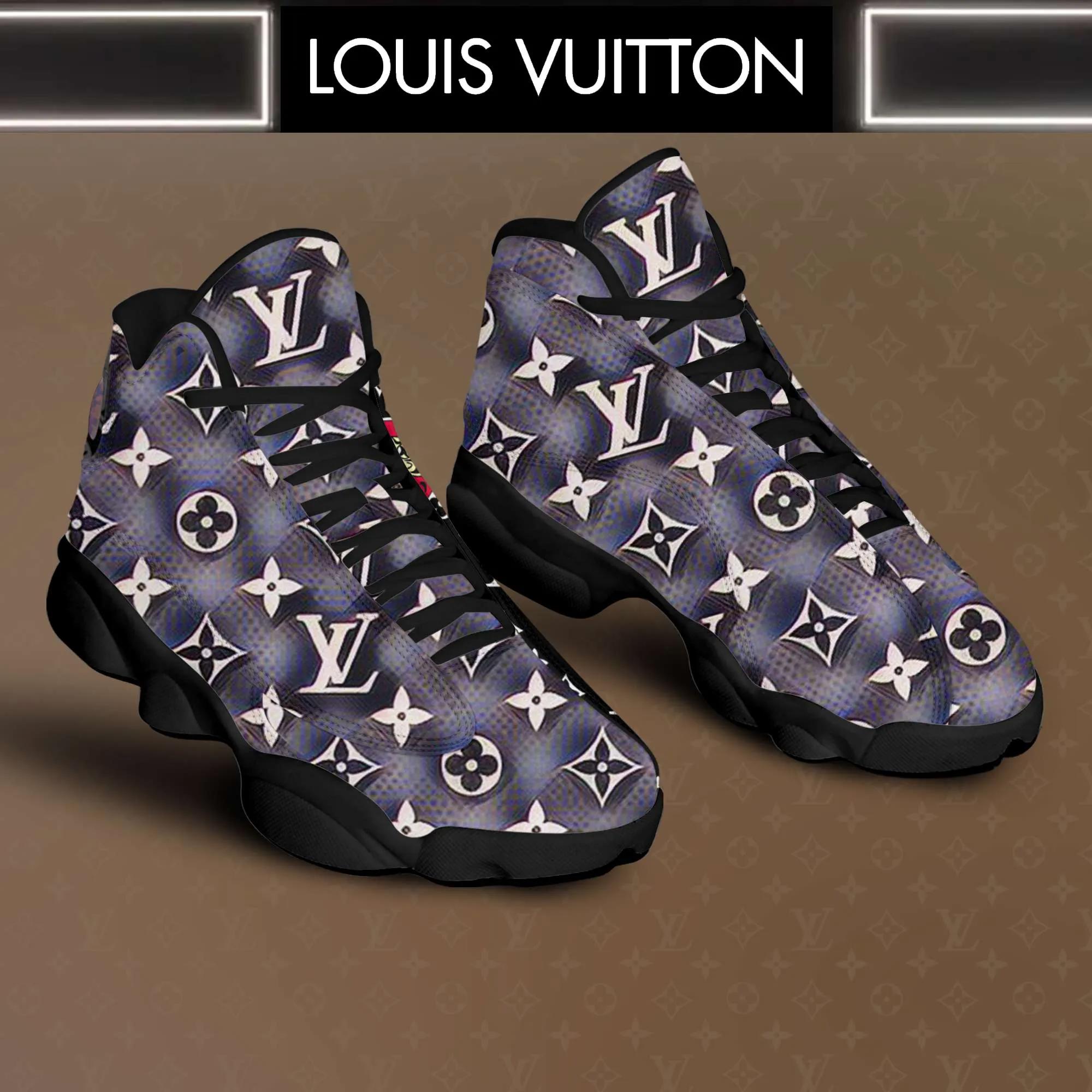 Louis Vuitton Statement Jordan 13 Sneaker Black Monogram