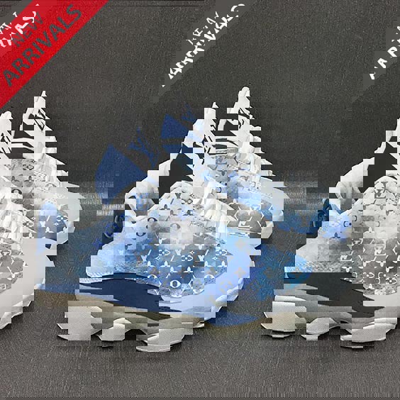 Louis Vuitton Statement Jordan 13 Sneaker Blue and White