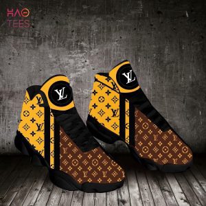 Louis Vuitton Statement Jordan 13 Sneaker in Yellow and Brown