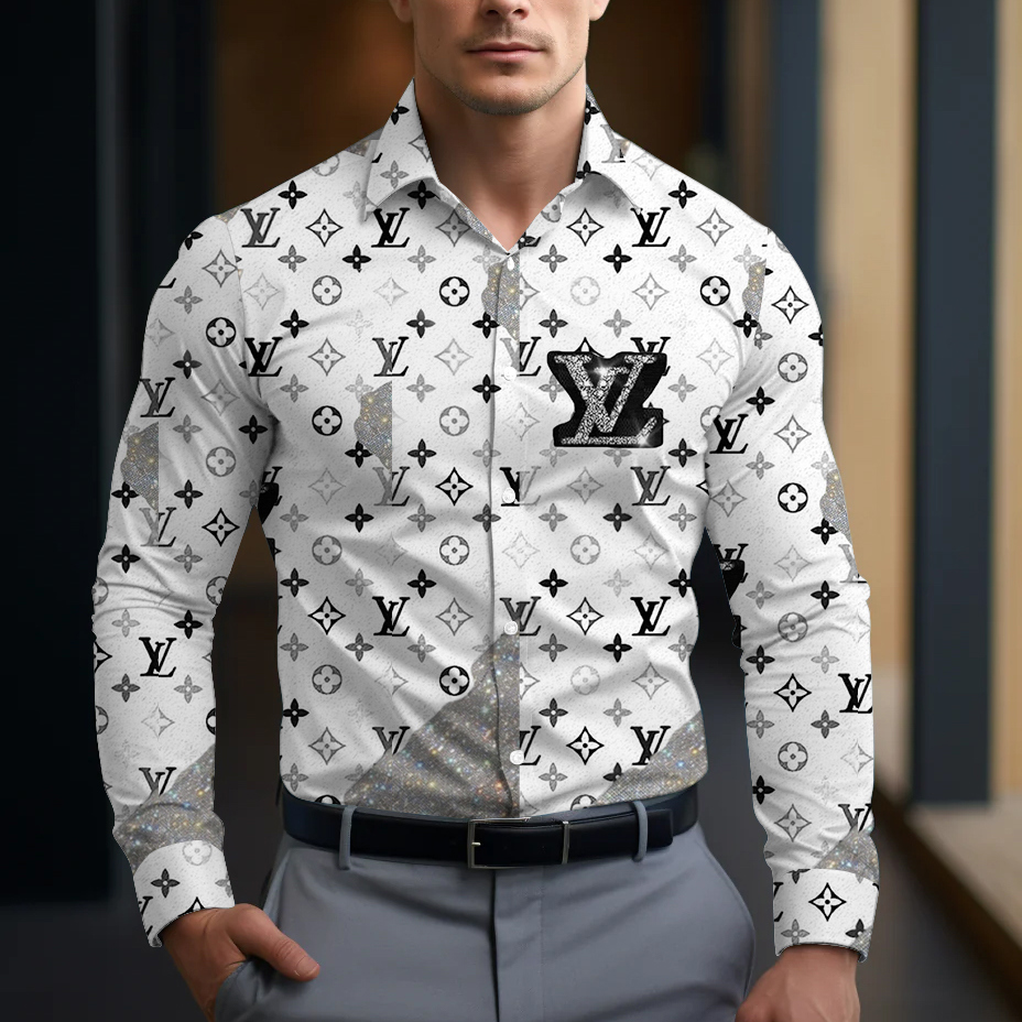 Louis Vuitton Statement Long Sleeves Shirt | Monogram and Sparkle
