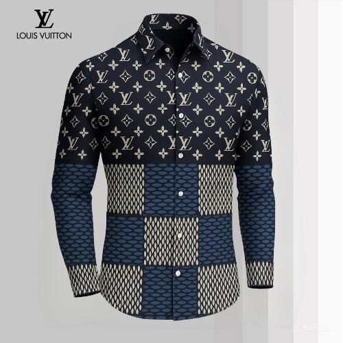 Louis Vuitton Statement Monogram Patchwork Long Sleeves Shirt